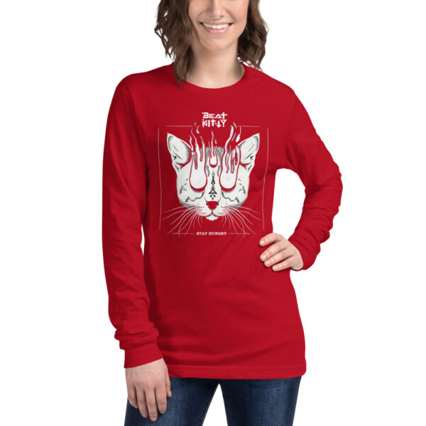 Beat Kitty - Stay Hungry - Unisex Long Sleeve Tee - Image 4