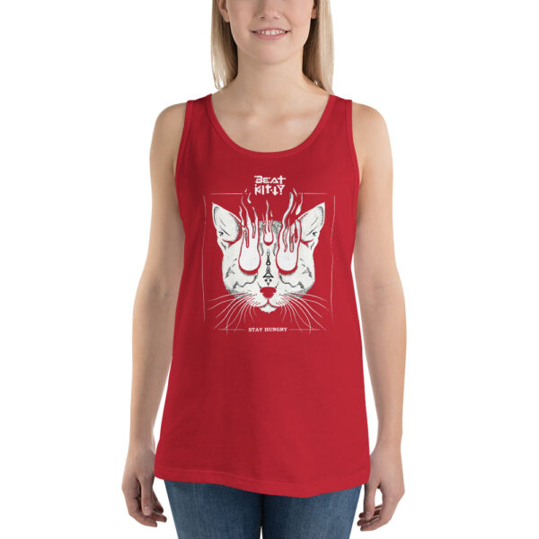 Beat Kitty - Stay Hungry - Unisex Tank Top - Image 3