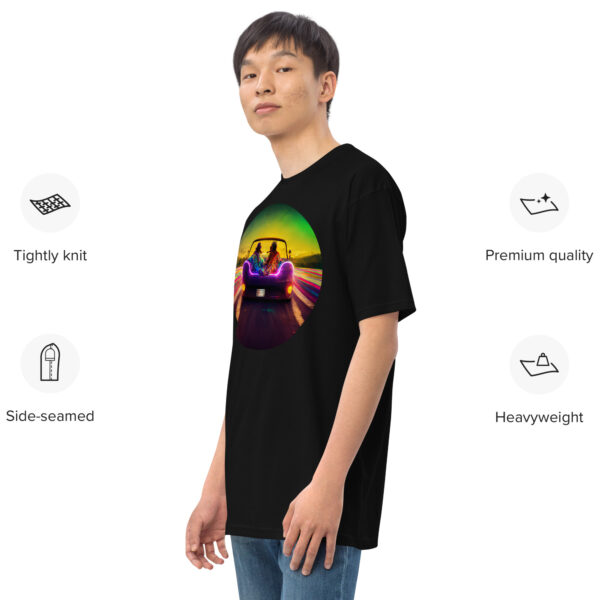 Willdabeast Superhighway Afterglow - Men’s premium heavyweight tee - Image 3